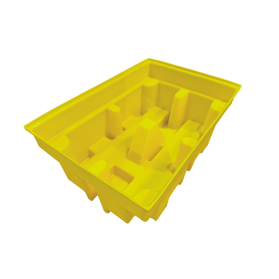 Plastic 2 Drum Spill Pallet With 4-Way Forklift Entry - BP2FW ||To Hold 2 Drums