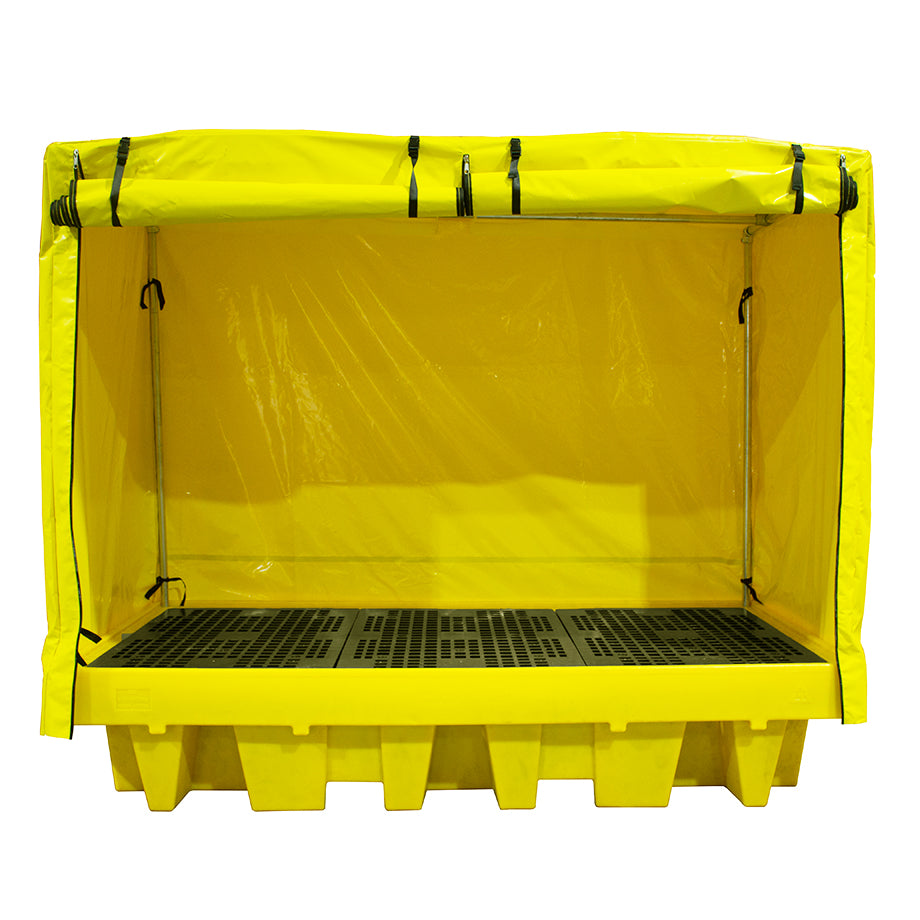 Covered 8 Drum Spill Pallet - BP8C ||For 8 drums