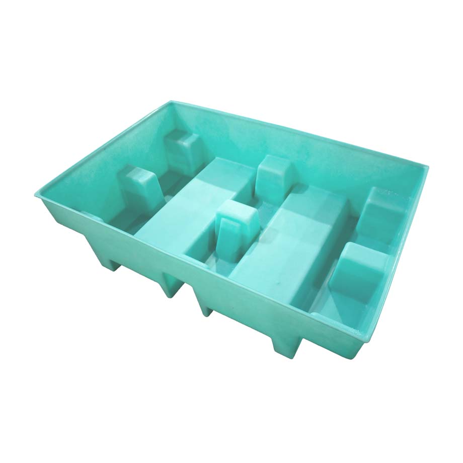 (Clearance) Teal Double Drum Spill Pallet - BP2 || 240ltr Sump Capacity