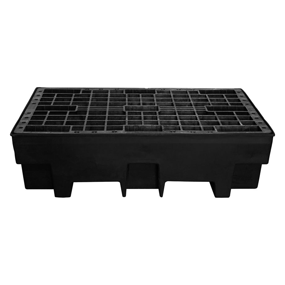 Recycled 2 Drum Polyethylene Spill Pallet - BP2R || To Hold 2 Drums