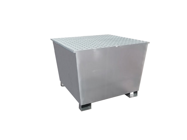 Single IBC Spill Pallet - Galvanised Steel - GSP1IBC || 1100ltr Sump Capacity