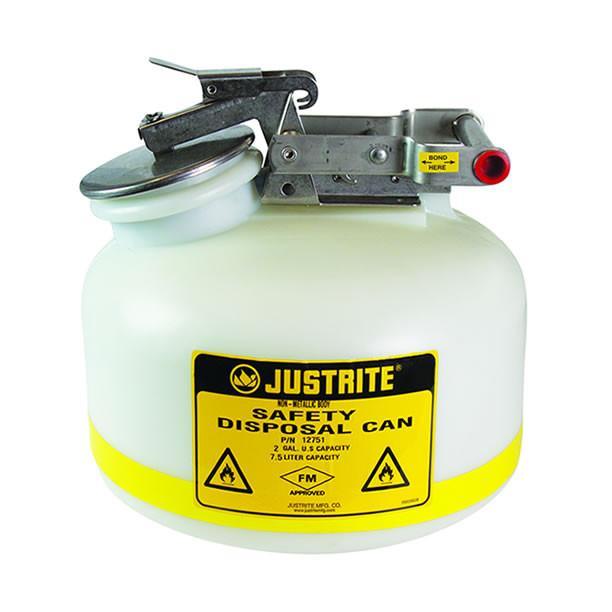 7.5ltr Justrite® Solvent Safety Can for Flammables Emtez