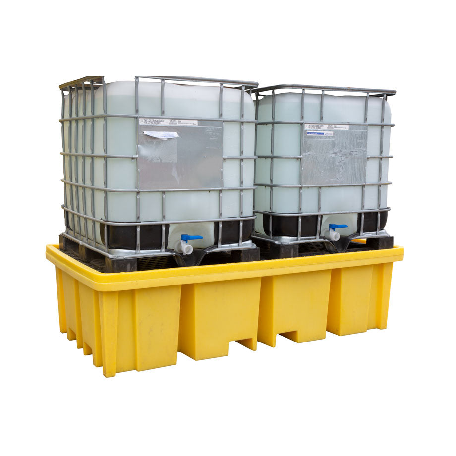 BB2FW - 4-way 2 IBC Plastic Bunded Spill Containment Pallet