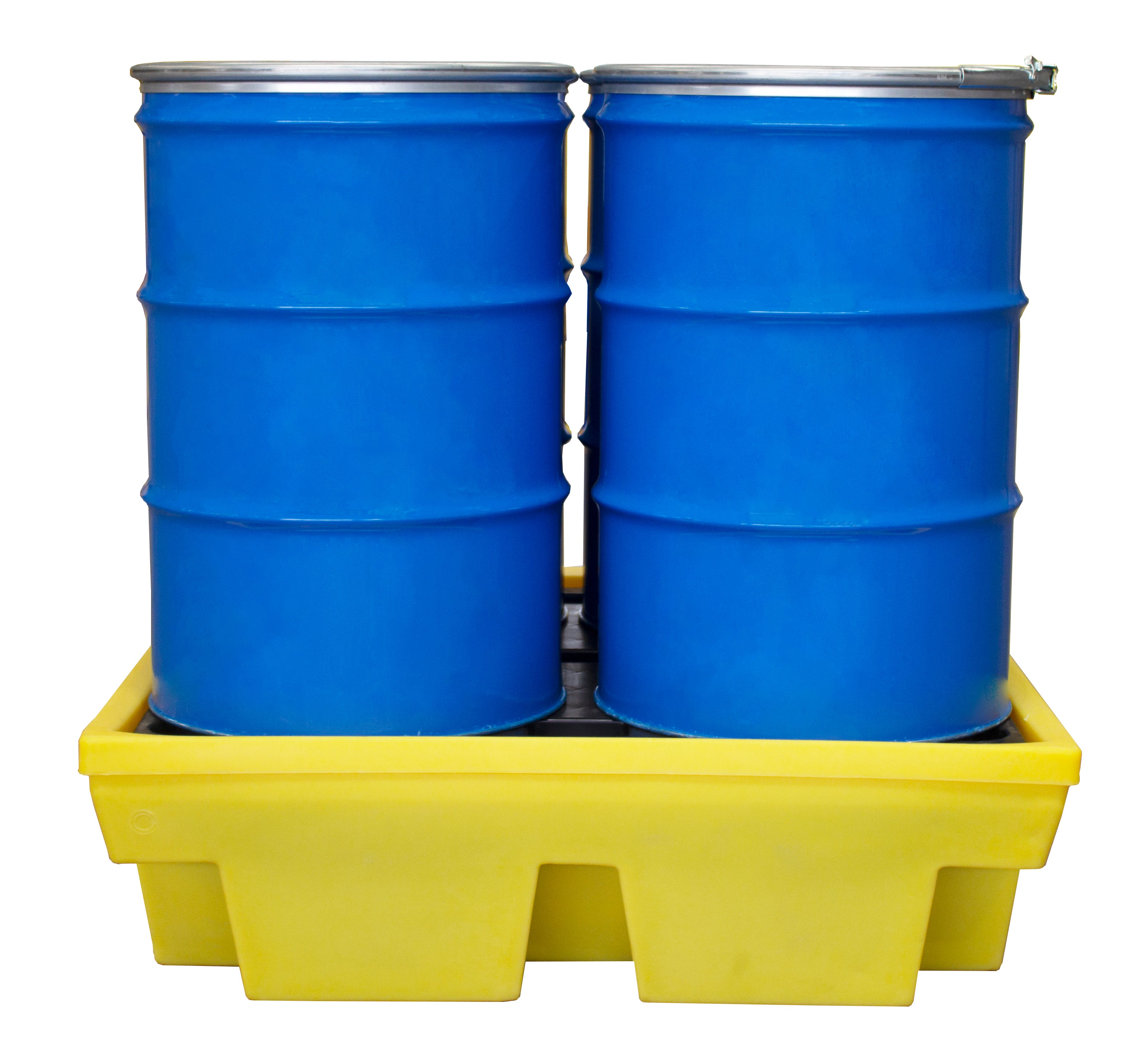 (Clearance) Yellow Plastic 4 Drum Spill Pallet - BP4 ||To Hold 4 Drums