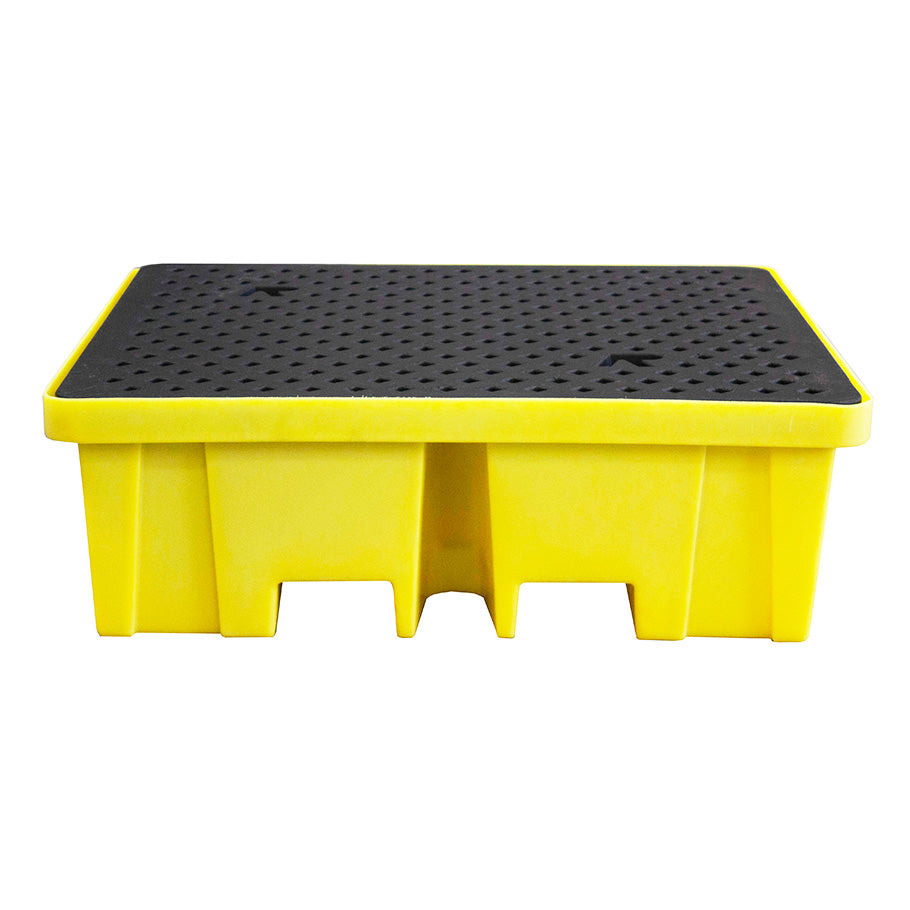 Plastic 4 Drum Spill Pallet With 4-Way Forklift Entry - BP4FW ||To Hold 4 Drums