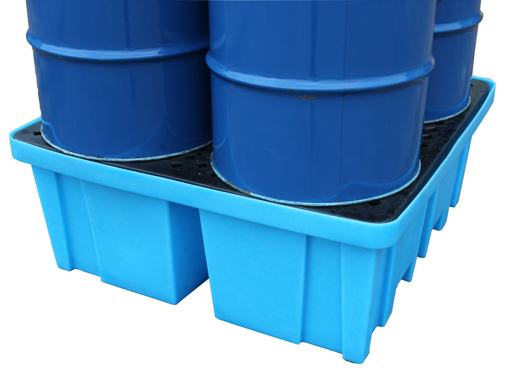BP4XL - 4 Drum Plastic Bunded Spill Containment Pallet