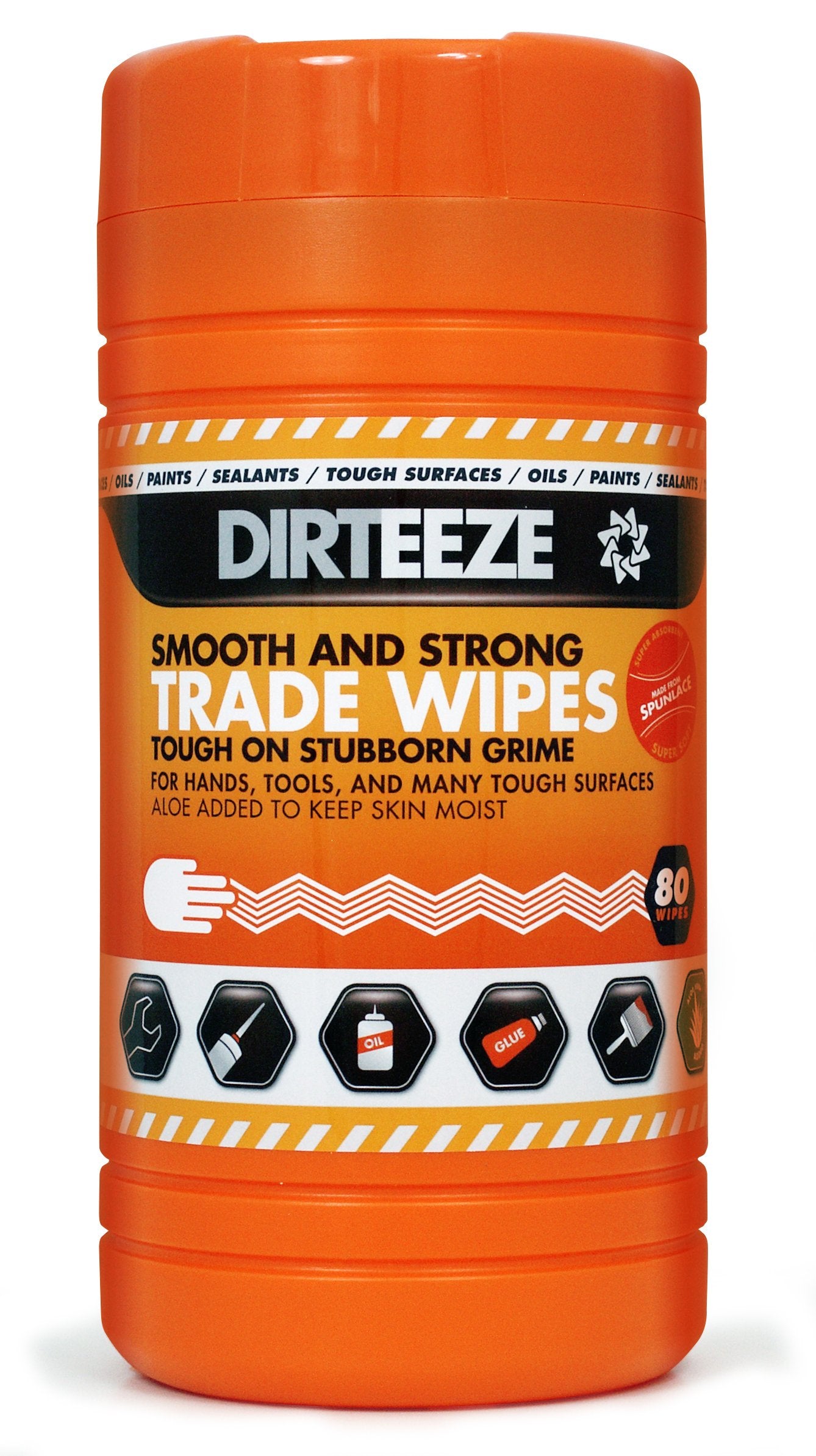 Dirteeze Trade Wipes Smooth & Strong Cloths - DGCL ||8 Tubs of 80 Wipes