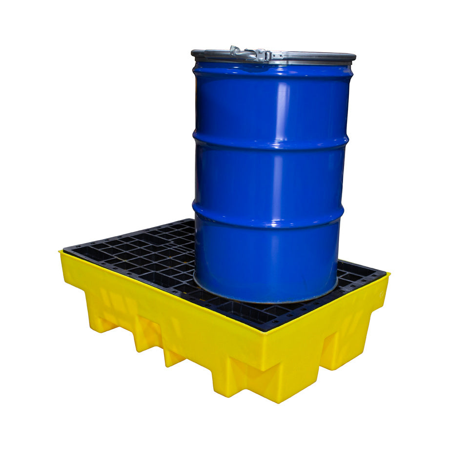 Double Drum Spill Pallet - BP2 || 240ltr Sump Capacity