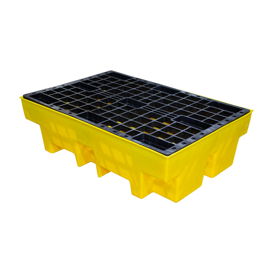 Double Drum Spill Pallet - BP2 || 240ltr Sump Capacity