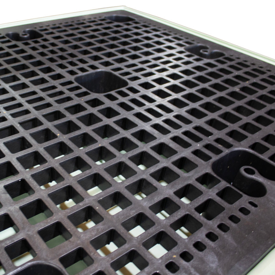 (Clearance) Mint Green Low Profile Plastic 4 Drum Spill Pallet - BP4L ||For 4 Drums
