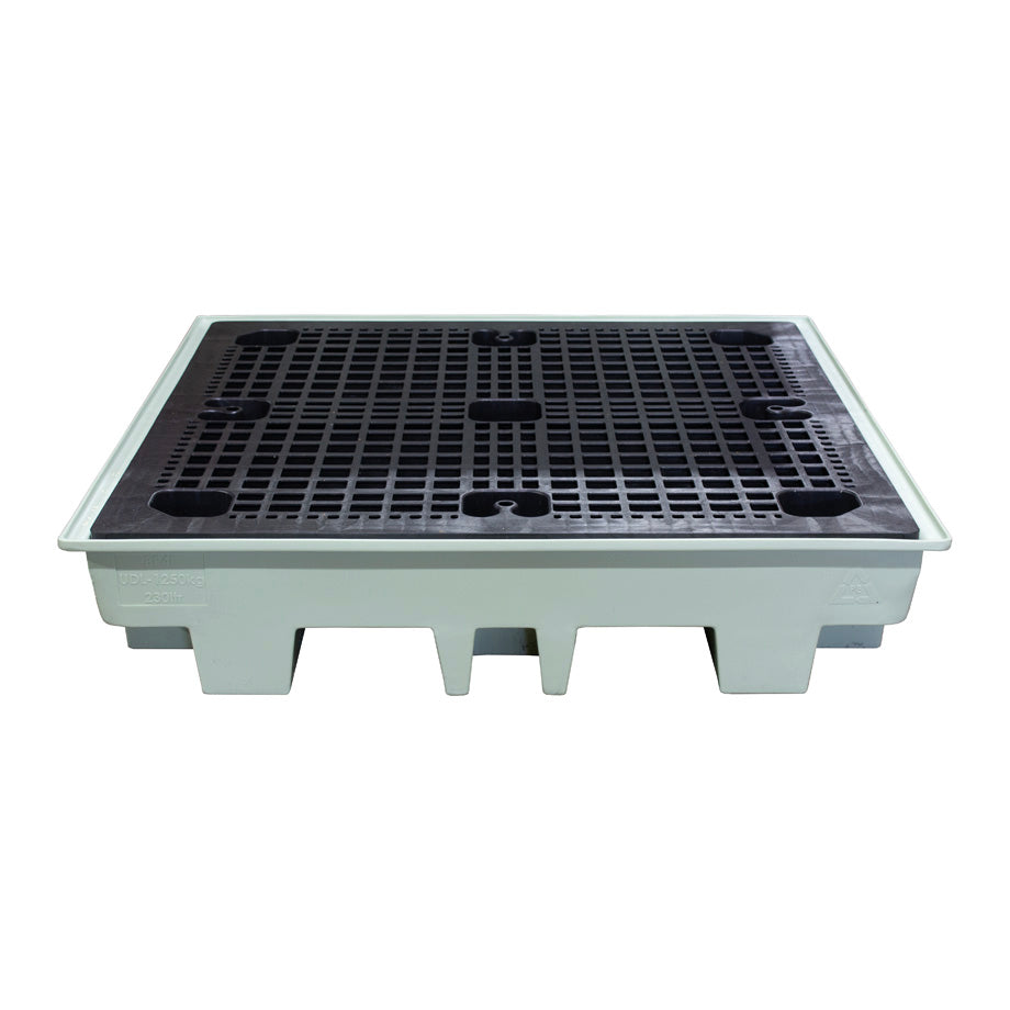 (Clearance) Mint Green Low Profile Plastic 4 Drum Spill Pallet - BP4L ||For 4 Drums