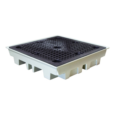 (Clearance) Mint Green Low Profile Plastic 4 Drum Spill Pallet - BP4L ||For 4 Drums