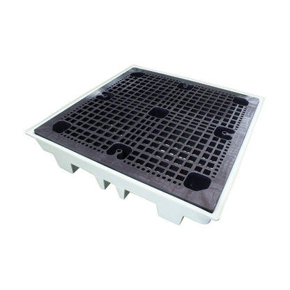 (Clearance) Mint Green Low Profile Plastic 4 Drum Spill Pallet - BP4L ||For 4 Drums