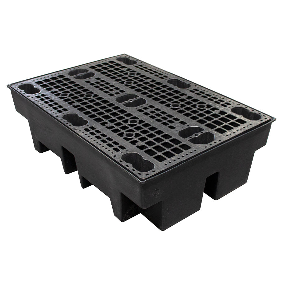 (Clearance) Recycled 2 Drum Polyethylene Spill Pallet - BP2R || To Hold 2 Drums