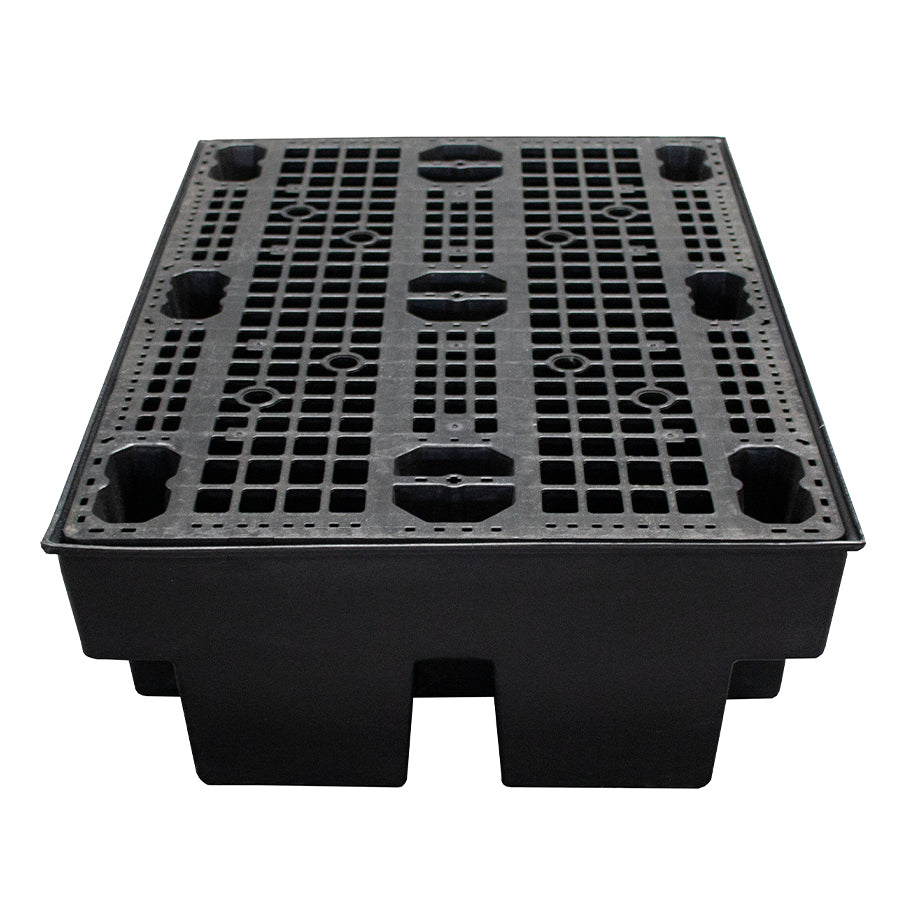 (Clearance) Recycled 2 Drum Polyethylene Spill Pallet - BP2R || To Hold 2 Drums