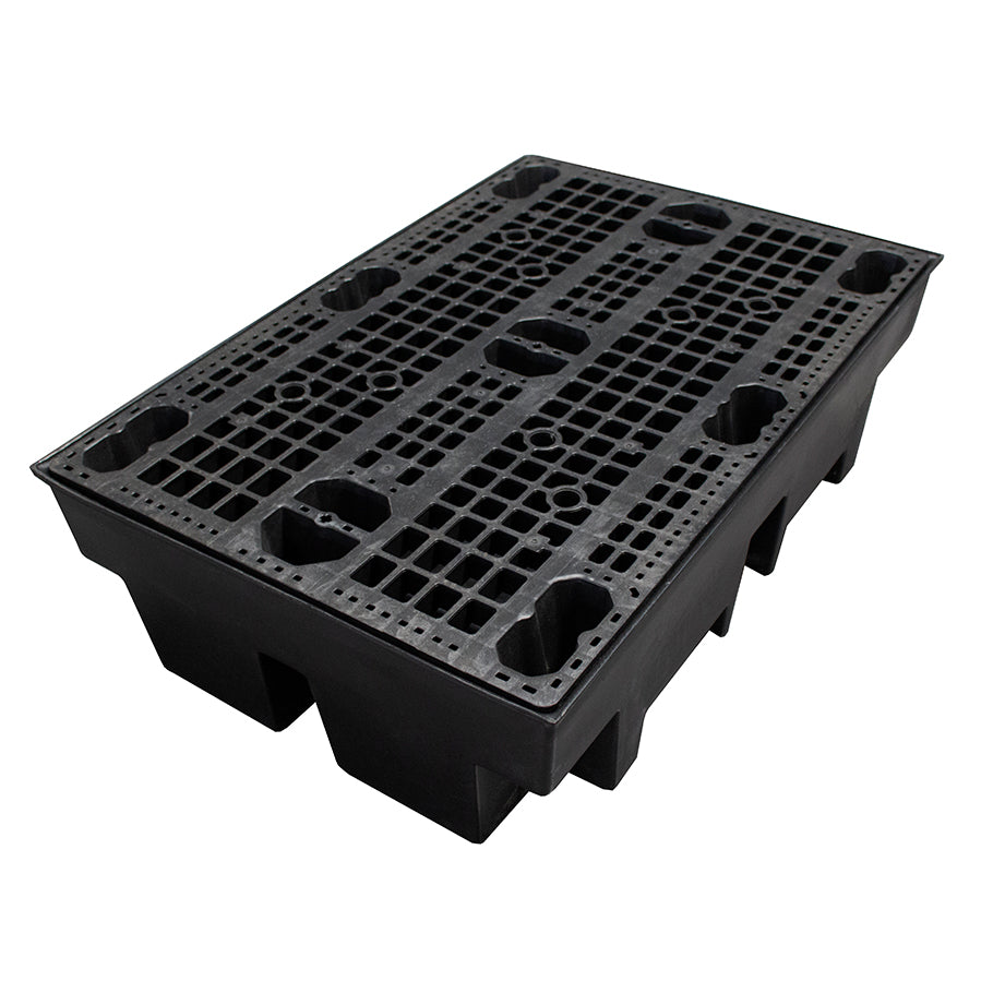 (Clearance) Recycled 2 Drum Polyethylene Spill Pallet - BP2R || To Hold 2 Drums