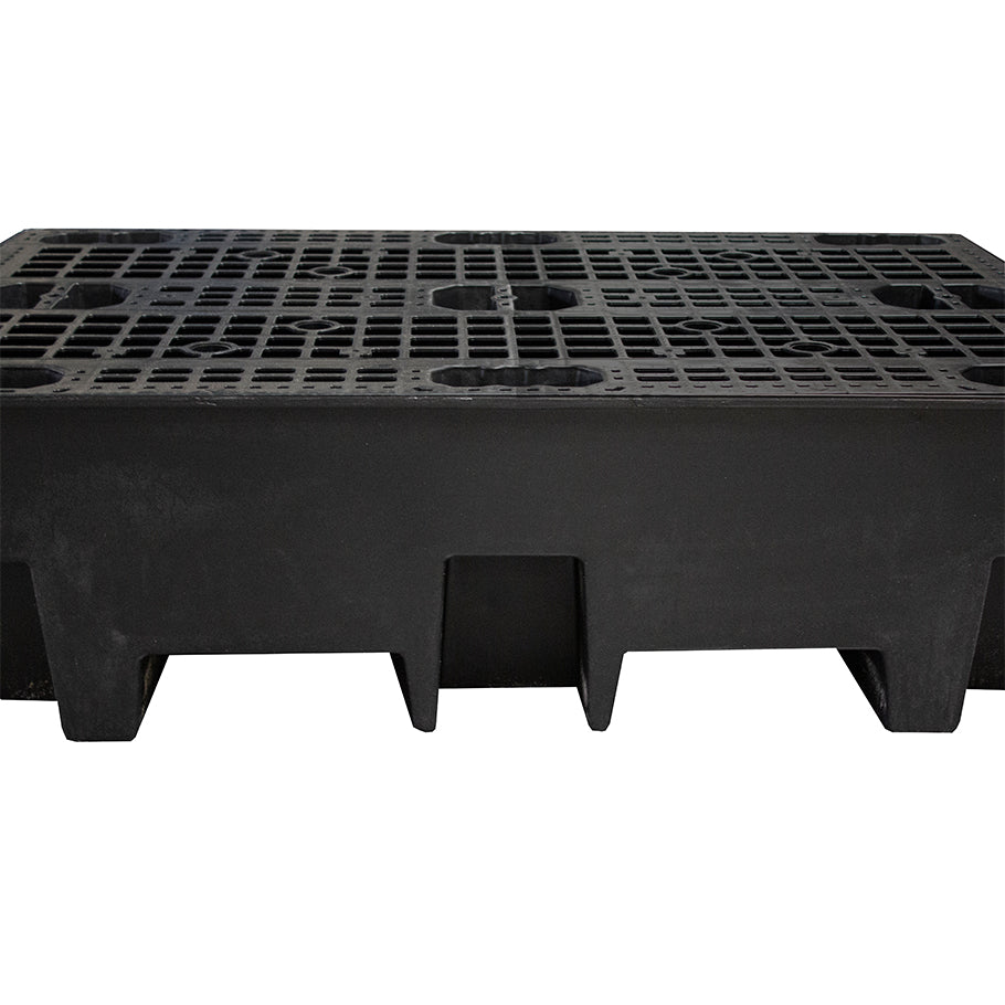 (Clearance) Recycled 2 Drum Polyethylene Spill Pallet - BP2R || To Hold 2 Drums