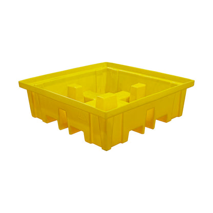 Plastic 4 Drum Spill Pallet With 4-Way Forklift Entry  - BP4FW ||To Hold 4 Drums