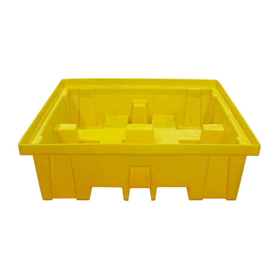 Plastic 4 Drum Spill Pallet With 4-Way Forklift Entry  - BP4FW ||To Hold 4 Drums