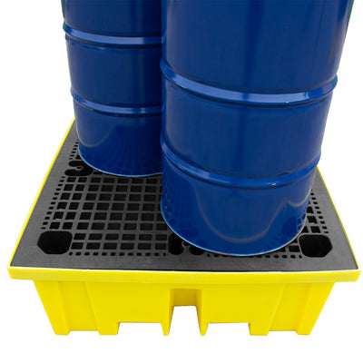 4 Drum Spill Pallet with Extra Capacity - BP4XL ||For 4 Drums