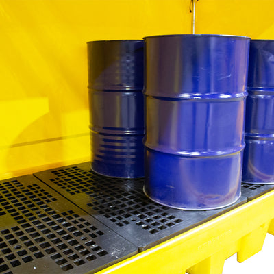 Covered 8 Drum Spill Pallet - BP8C ||For 8 drums