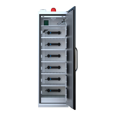 LithiumVault FirePro® Single-Phase Locker Cabinet with Control Panel & Charging | Single-Phase | 1-Door | Tall - CH-L1F2PG16C6K
