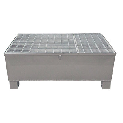 4 Drum Spill Pallet - Galvanised Steel - GSP4D || 440ltr Sump Capacity