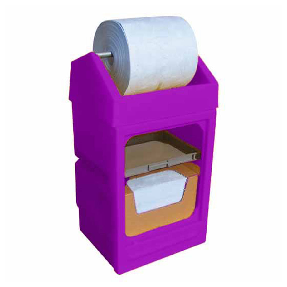 (Clearance) Purple Open Fronted Cabinet with Roll Holder - PDS ||L640 x W580 x H1180mm