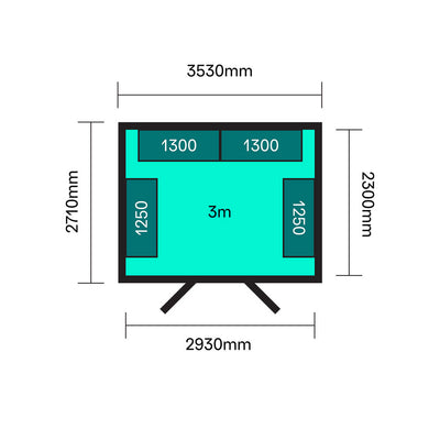 3-Meter LithiumVault Walk-In - CBWI03D11900 ||W3530 x D2710 x H2635mm