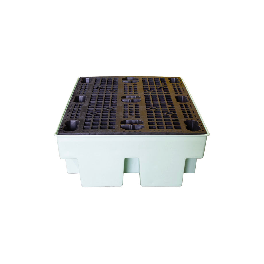 (Clearance) Mint Green Double Drum Spill Pallet - BP2 || 240ltr Sump Capacity