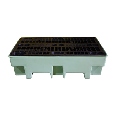 (Clearance) Mint Green Double Drum Spill Pallet - BP2 || 240ltr Sump Capacity