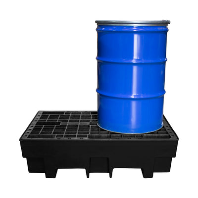 Recycled 2 Drum Polyethylene Spill Pallet - BP2R || To Hold 2 Drums
