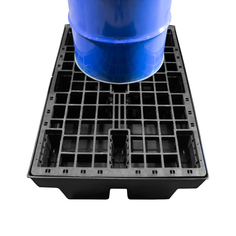 Recycled 2 Drum Polyethylene Spill Pallet - BP2R || To Hold 2 Drums