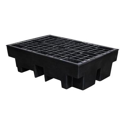 Recycled 2 Drum Polyethylene Spill Pallet - BP2R || To Hold 2 Drums