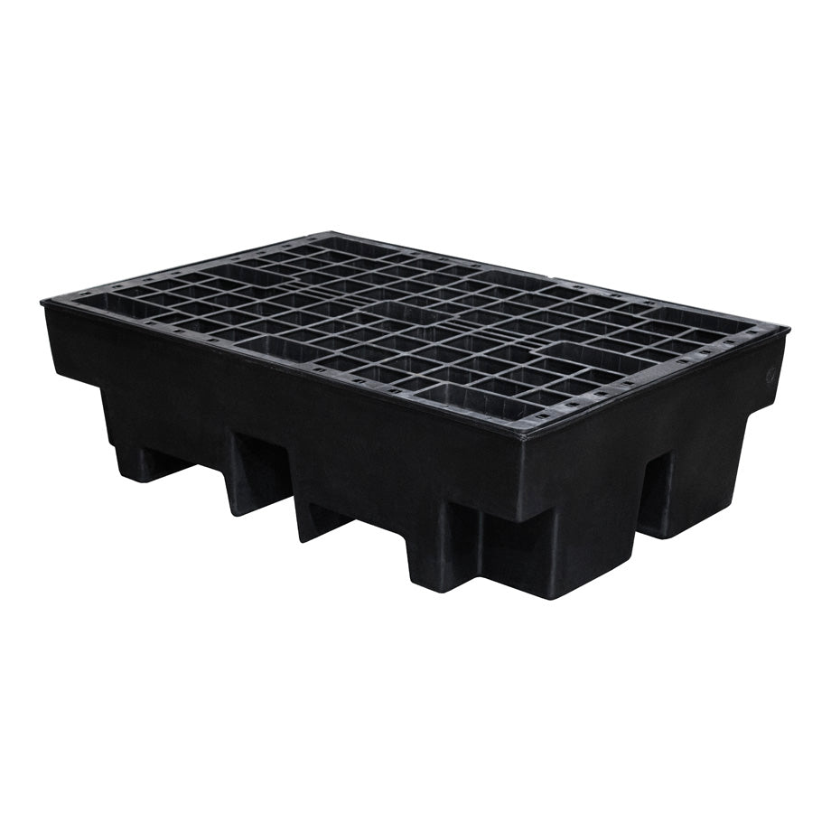 Recycled 2 Drum Polyethylene Spill Pallet - BP2R || To Hold 2 Drums