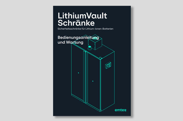 LithiumVault cabinets instruction manual in German