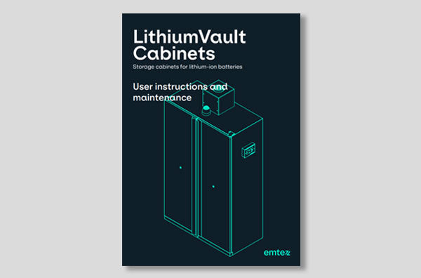LithiumVault cabinets instruction manual in English