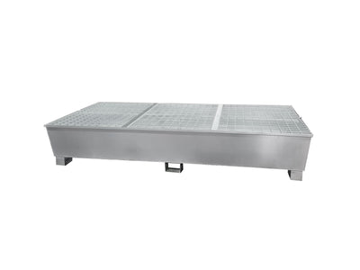 8 Drum Spill Pallet - Galvanised Steel - GSP8D || 1100ltr Sump Capacity