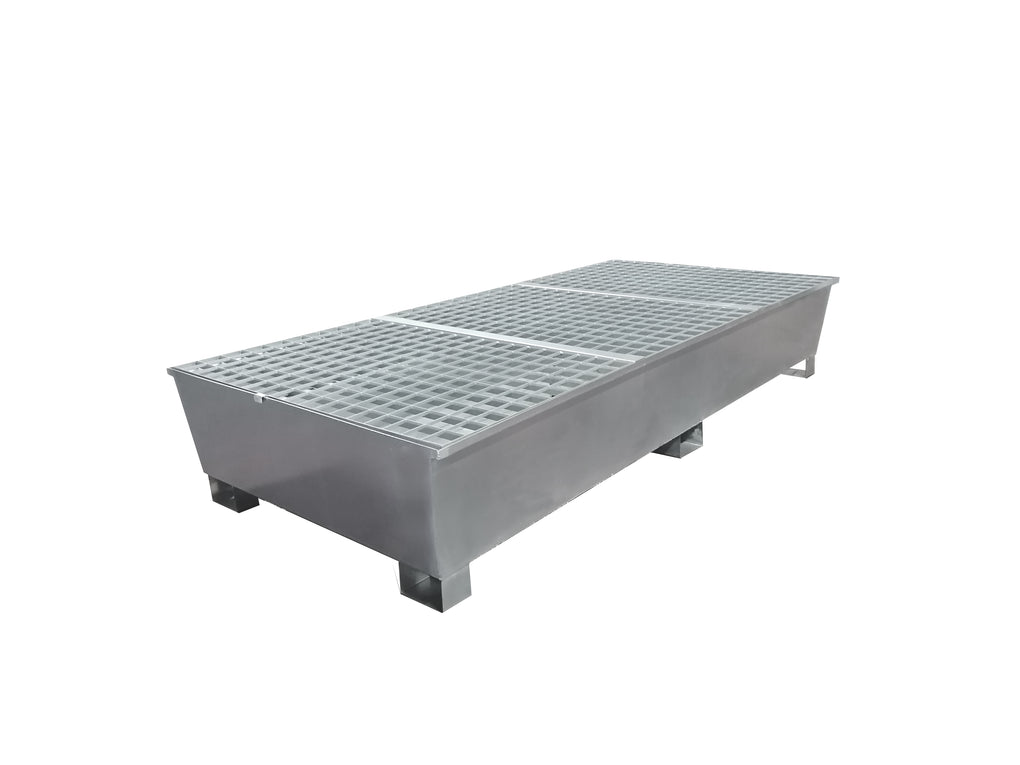 Double IBC Spill Pallet - Galvanised Steel - MDLGSP2IBC || 1100ltr Sump Capacity