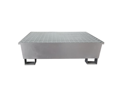 4 Drum Spill Pallet - Galvanised Steel - GSP4D || 440ltr Sump Capacity