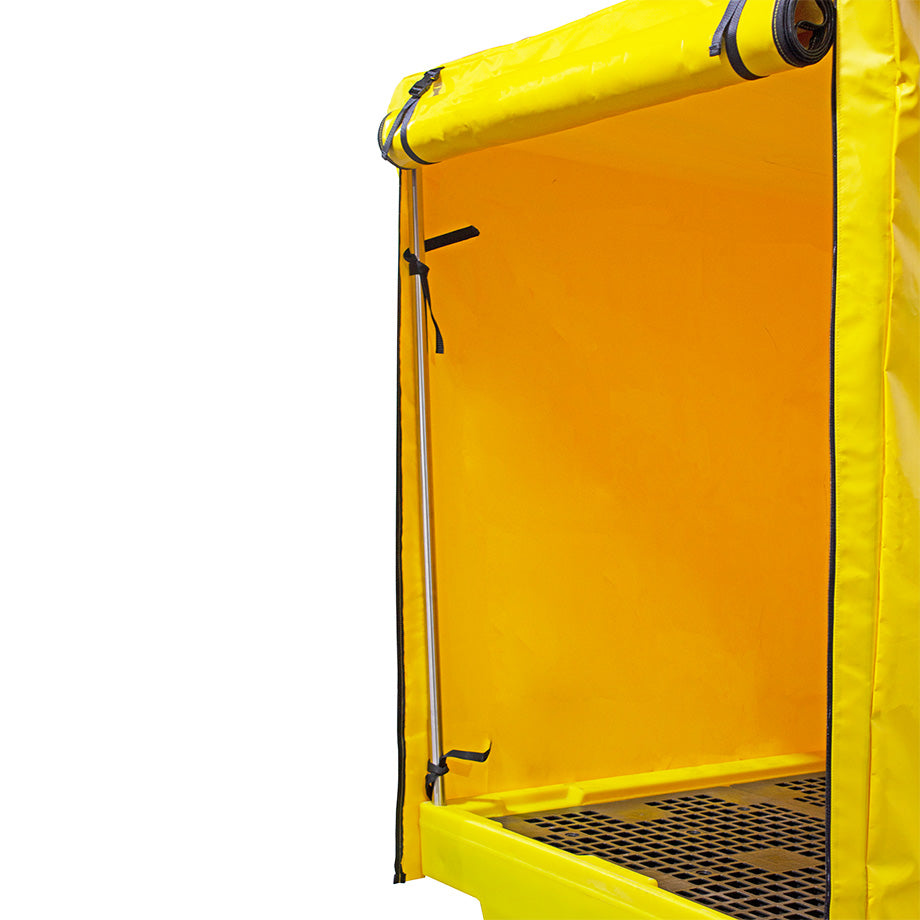 Covered Single IBC Spill Pallet - BB1C || 1100ltr Sump Capacity