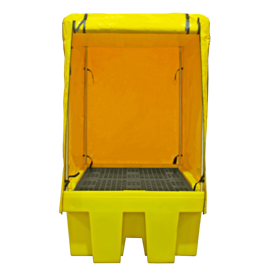 Covered Single IBC Spill Pallet - BB1C || 1100ltr Sump Capacity