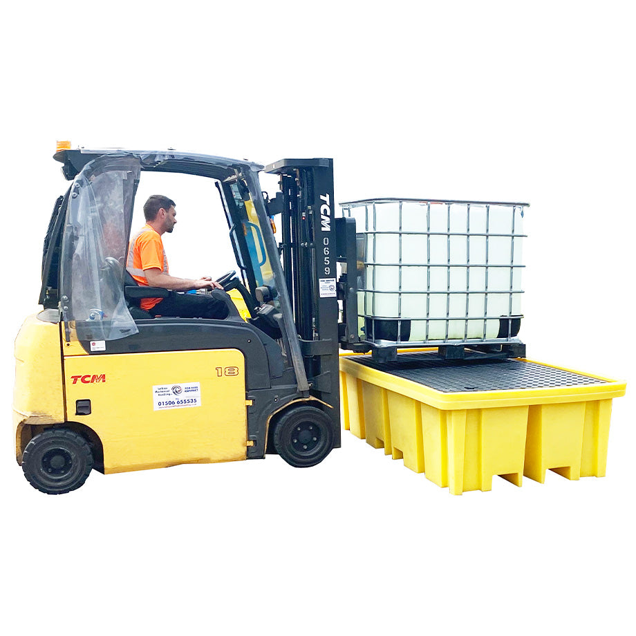 BB2FW - 4-way 2 IBC Plastic Bunded Spill Containment Pallet