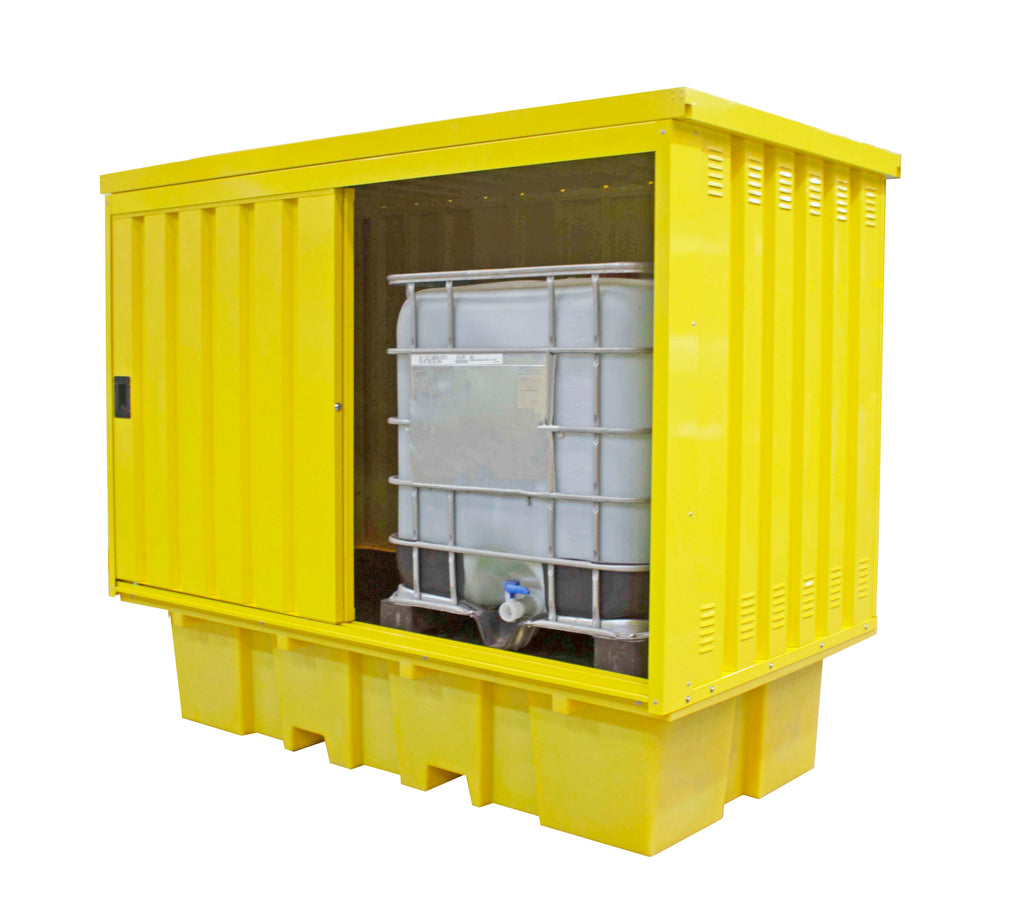 BB2HCS - 2 IBC Steel Covered Bunded Spill Containment Pallet