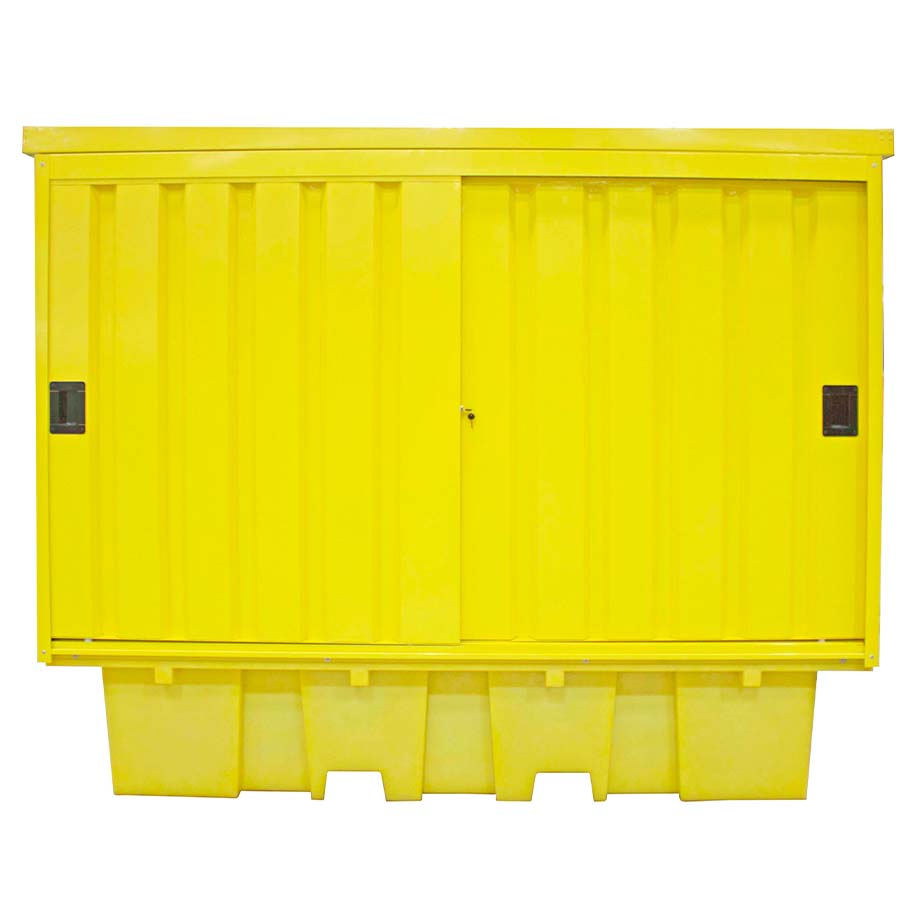 BB2HCS - 2 IBC Steel Covered Bunded Spill Containment Pallet