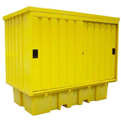 BB2HCS - 2 IBC Steel Covered Bunded Spill Containment Pallet