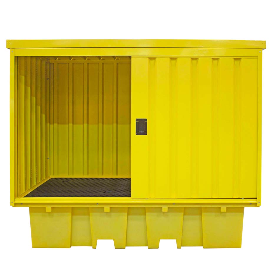 BB2HCS - 2 IBC Steel Covered Bunded Spill Containment Pallet