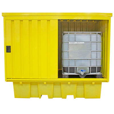 BB2HCS - 2 IBC Steel Covered Bunded Spill Containment Pallet