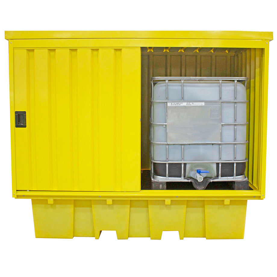 BB2HCS - 2 IBC Steel Covered Bunded Spill Containment Pallet