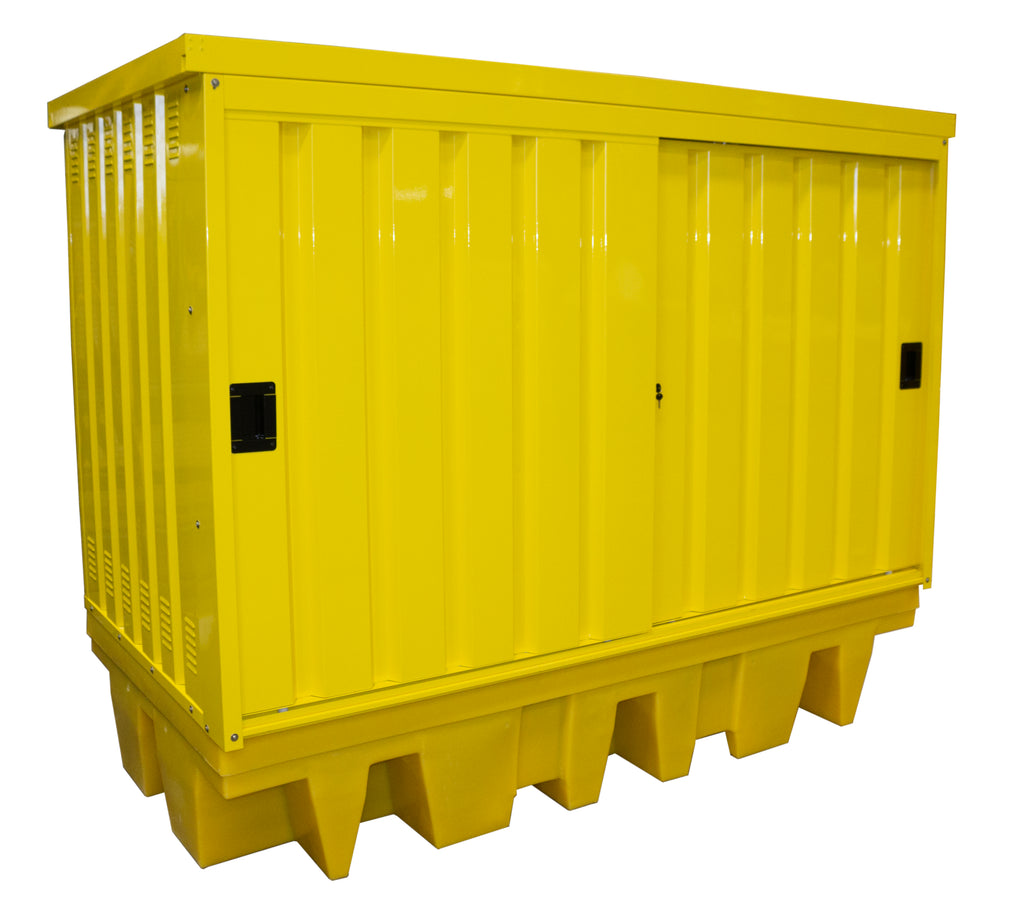 BB2HCS - 2 IBC Steel Covered Bunded Spill Containment Pallet